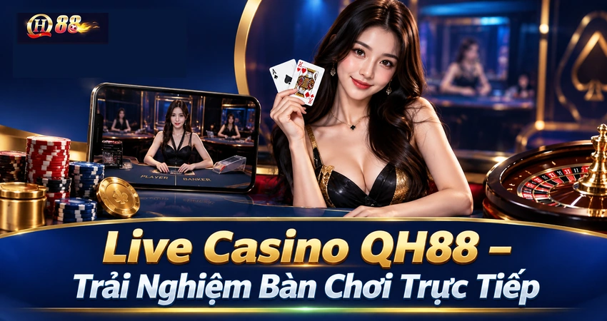 Live Casino QH88 – Trải Nghiệm Bàn Chơi Trực Tiếp
